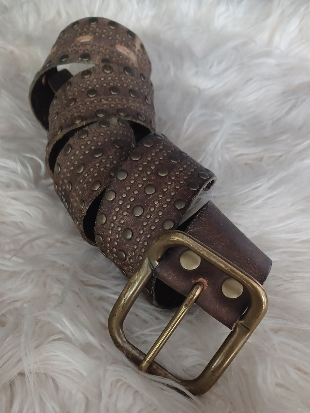Linea Pelle Leather Studded Belt